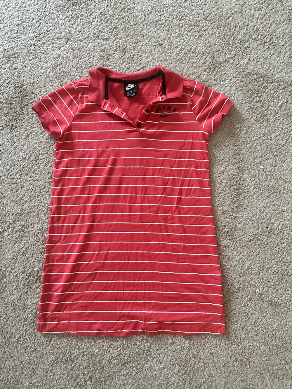 Nike Pink Striped Polo Dress for Kids